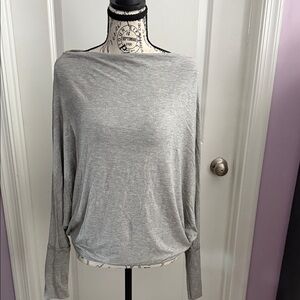 Elan Light Gray Long Sleeve Women's Top
